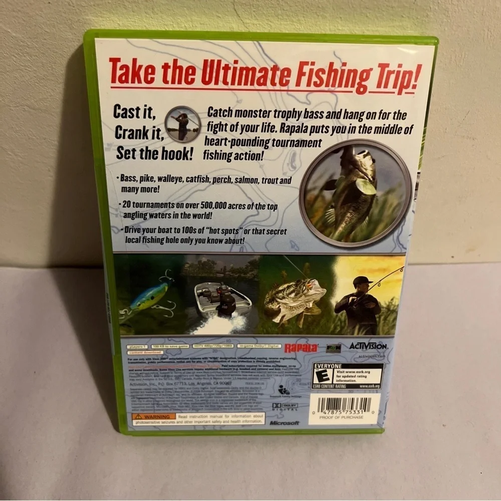 Rapala Trophies: Pro Tournament Fishing (Microsoft Xbox 360, 2006) COMPLETE